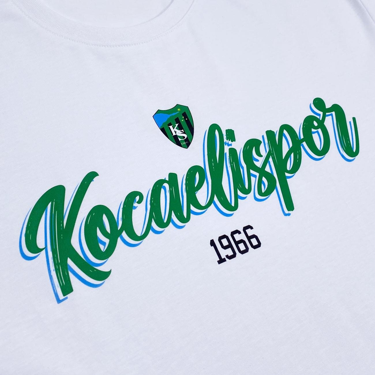 Kocaelispor 110526 Lisanslı 1966 Baskılı T-Shirt Beyaz - 4