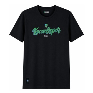 Kocaelispor 110526 Lisanslı 1966 Baskılı T-Shirt Siyah - Kocaelispor