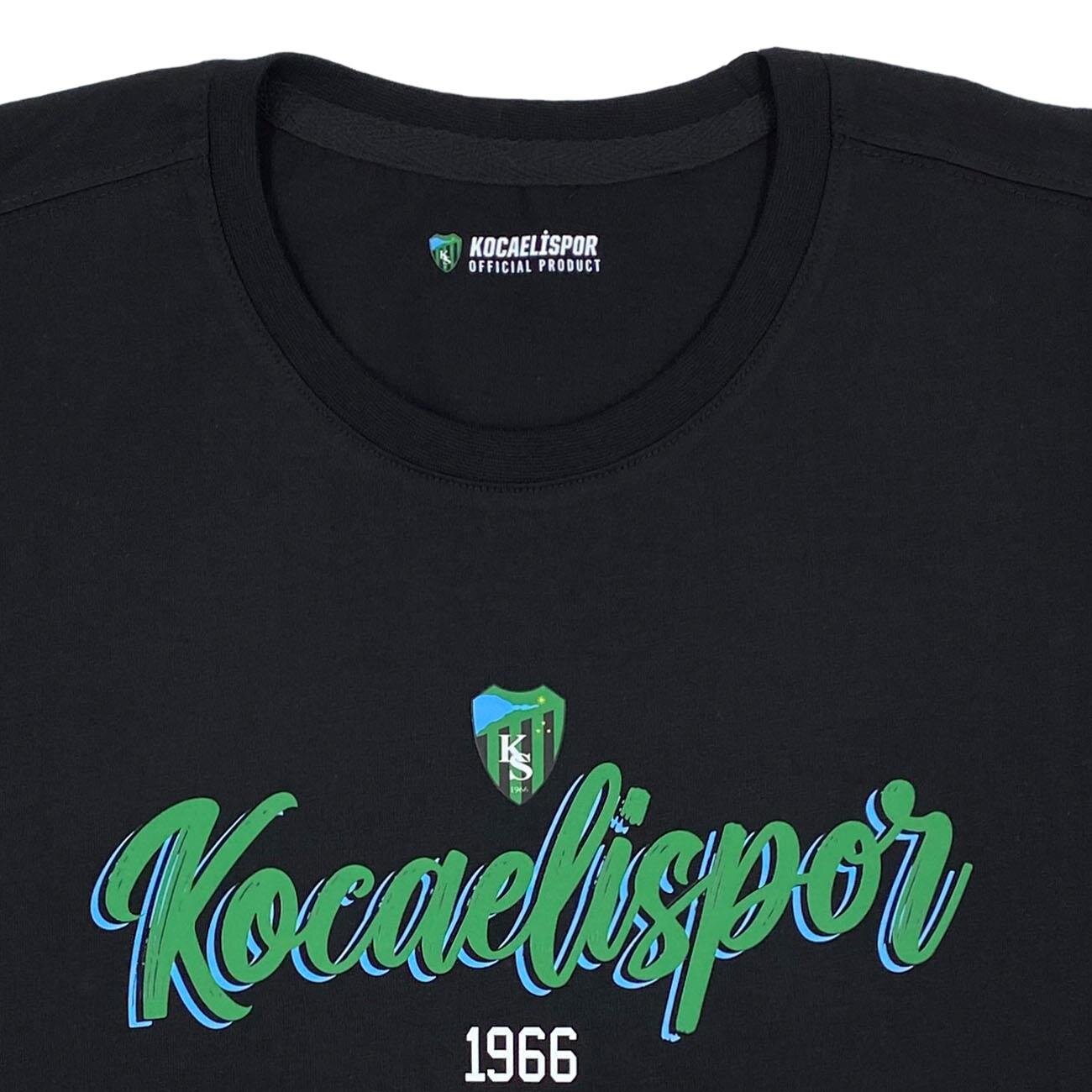Kocaelispor 110526 Lisanslı 1966 Baskılı T-Shirt Siyah - 3