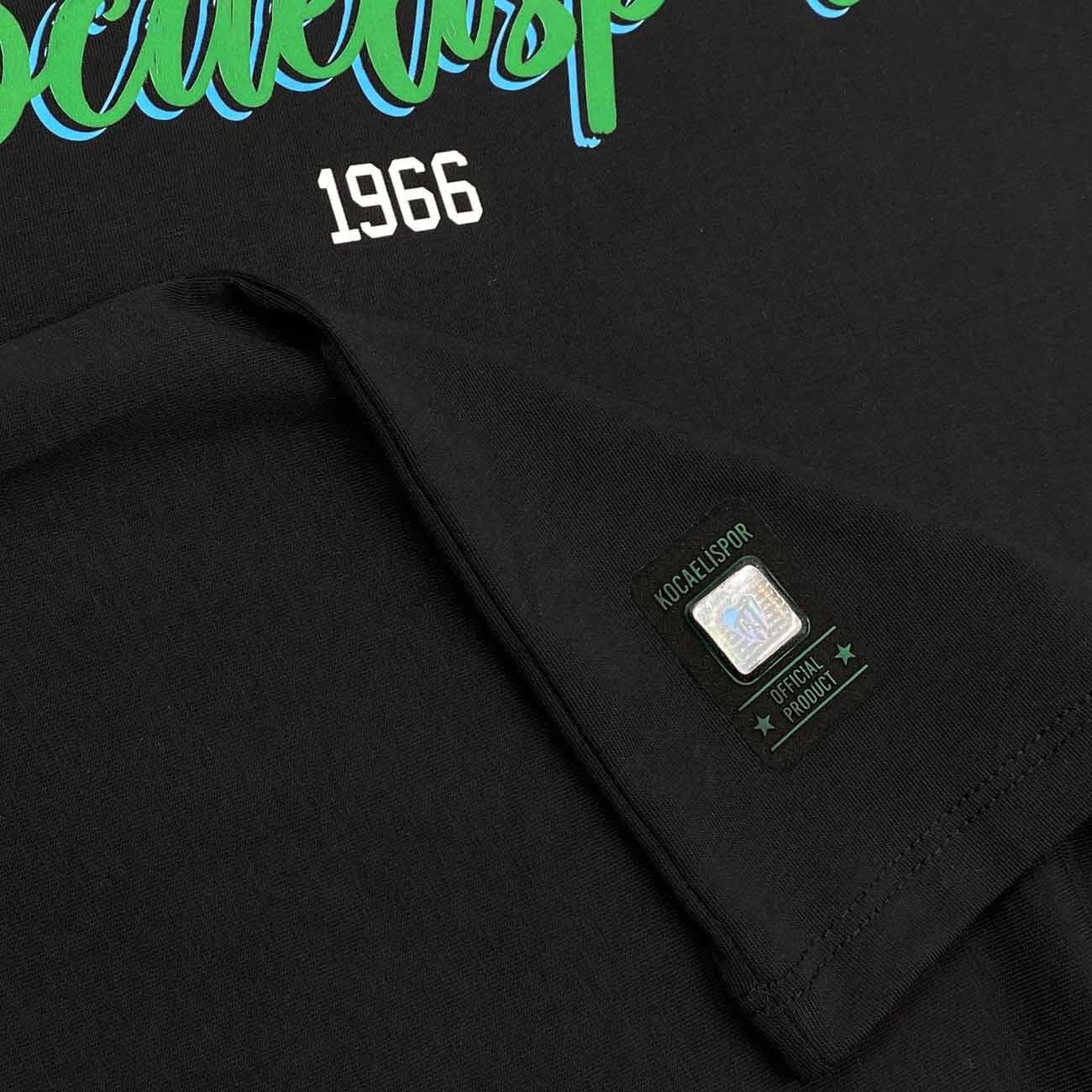 Kocaelispor 110526 Lisanslı 1966 Baskılı T-Shirt Siyah - 5