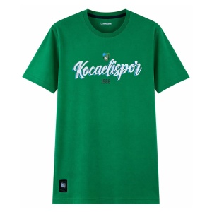 Kocaelispor 110526 Lisanslı 1966 Baskılı T-Shirt Yeşil - Kocaelispor