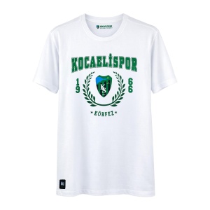 Kocaelispor 110526 Lisanslı Körfez Baskılı T-Shirt Beyaz - Kocaelispor