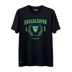 Kocaelispor 110526 Lisanslı Körfez Baskılı T-Shirt Siyah - Kocaelispor