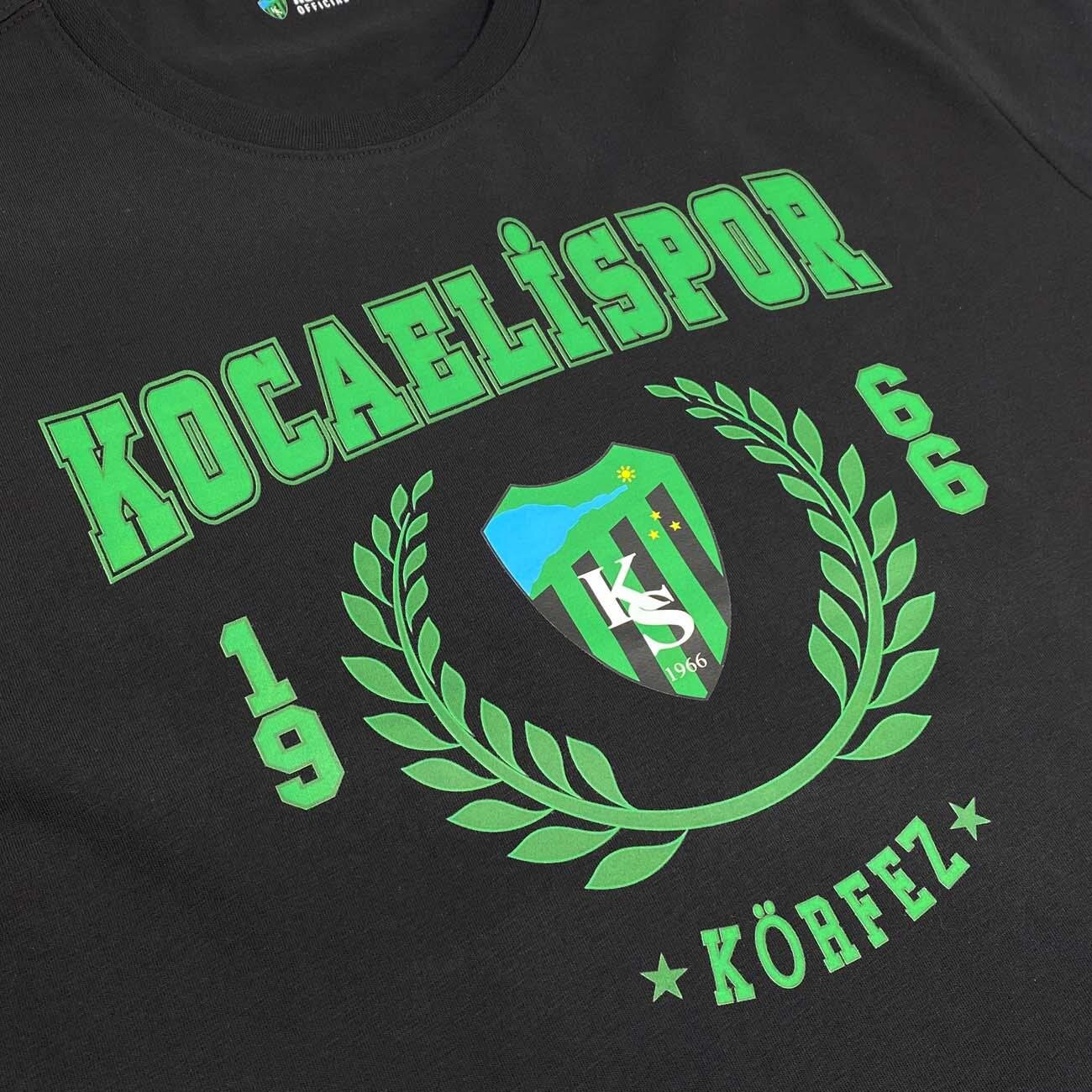 Kocaelispor 110526 Lisanslı Körfez Baskılı T-Shirt Siyah - 4
