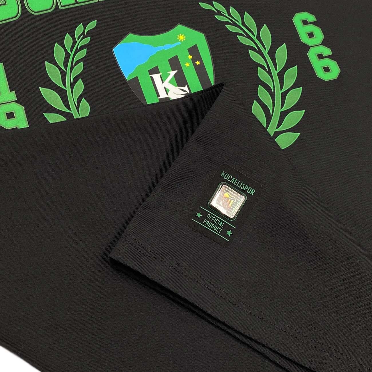 Kocaelispor 110526 Lisanslı Körfez Baskılı T-Shirt Siyah - 5