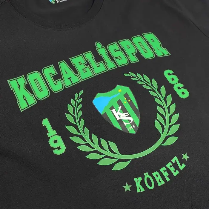 Kocaelispor 110526 Lisanslı Körfez Baskılı T-Shirt Siyah - 4