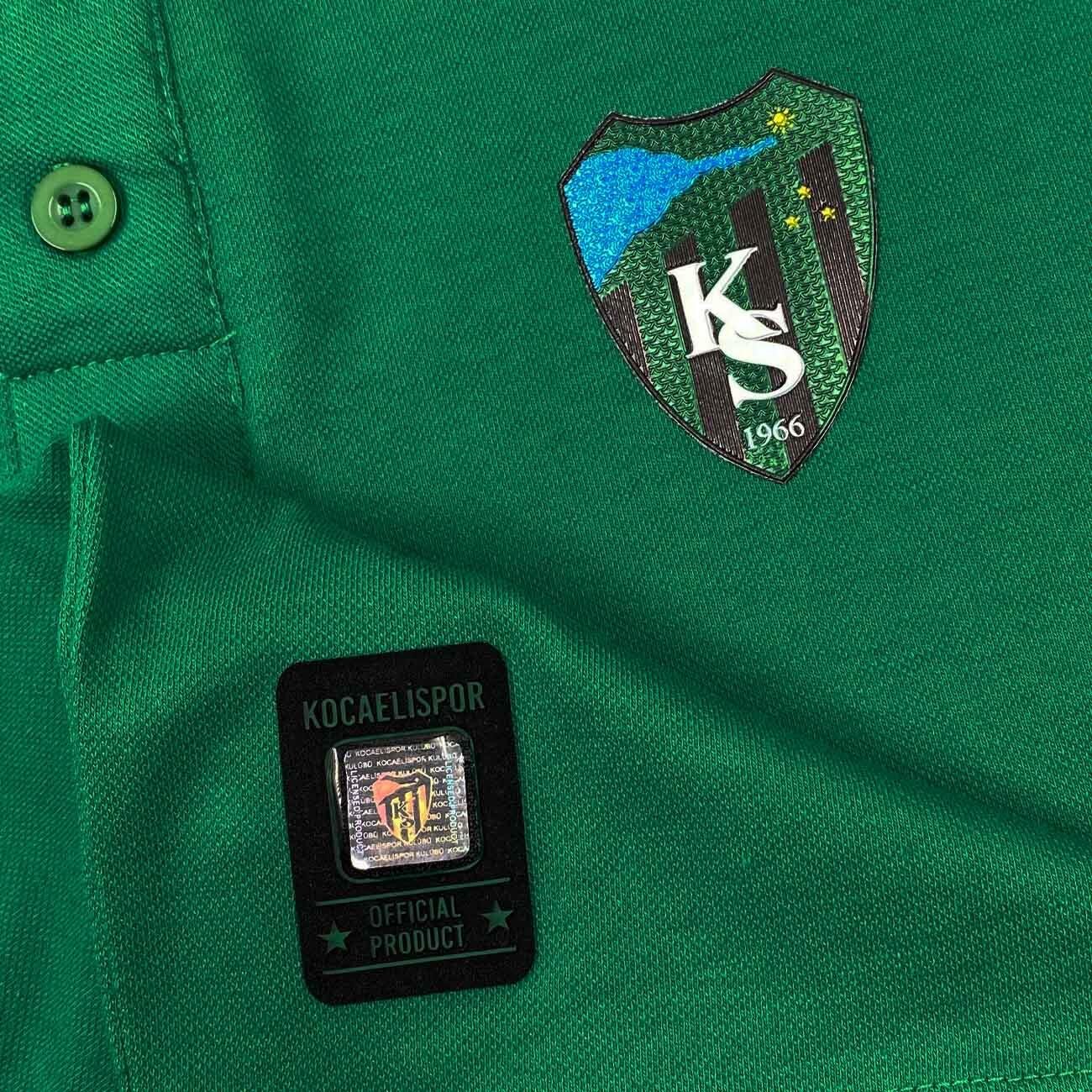 Kocaelispor 150526 Lisanslı Polo Yaka T-Shirt Yeşil - 5