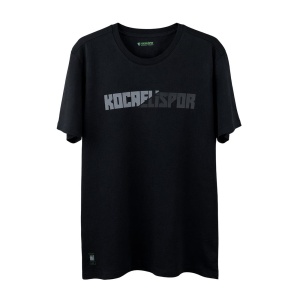 Kocaelispor 160426 Reflektif Baskılı T-Shirt Siyah - Kocaelispor