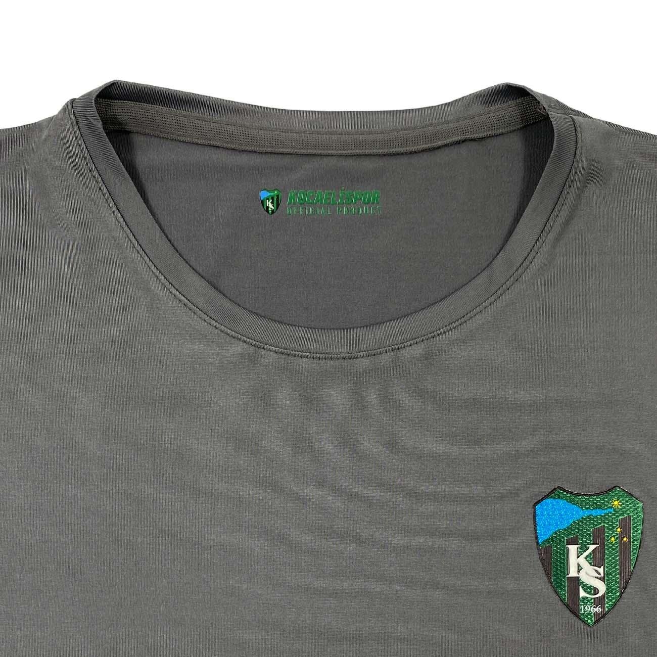 Kocaelispor 170526 Lisanslı Climacool Sıfır Yaka T-Shirt Gri - 3