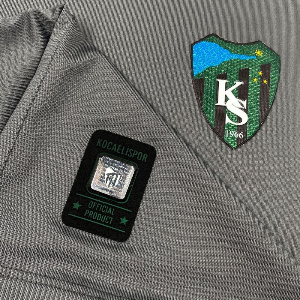Kocaelispor 170526 Lisanslı Climacool Sıfır Yaka T-Shirt Gri - 5