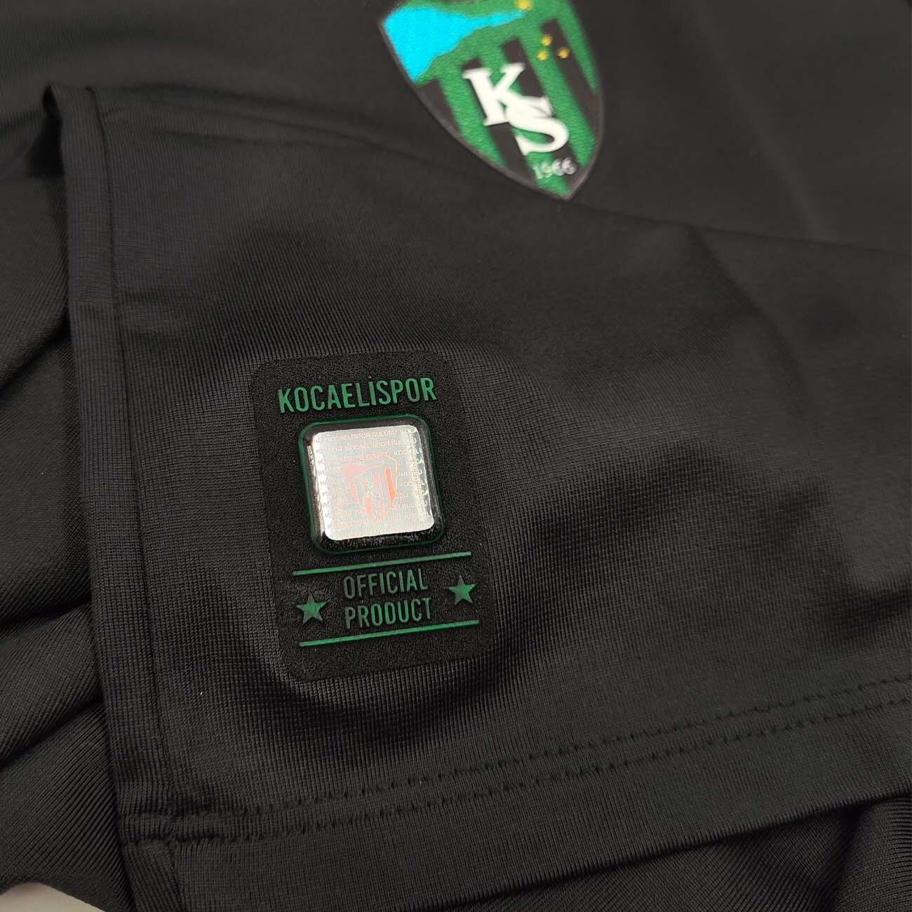 Kocaelispor 170526 Lisanslı Climacool Sıfır Yaka T-Shirt Siyah - 5
