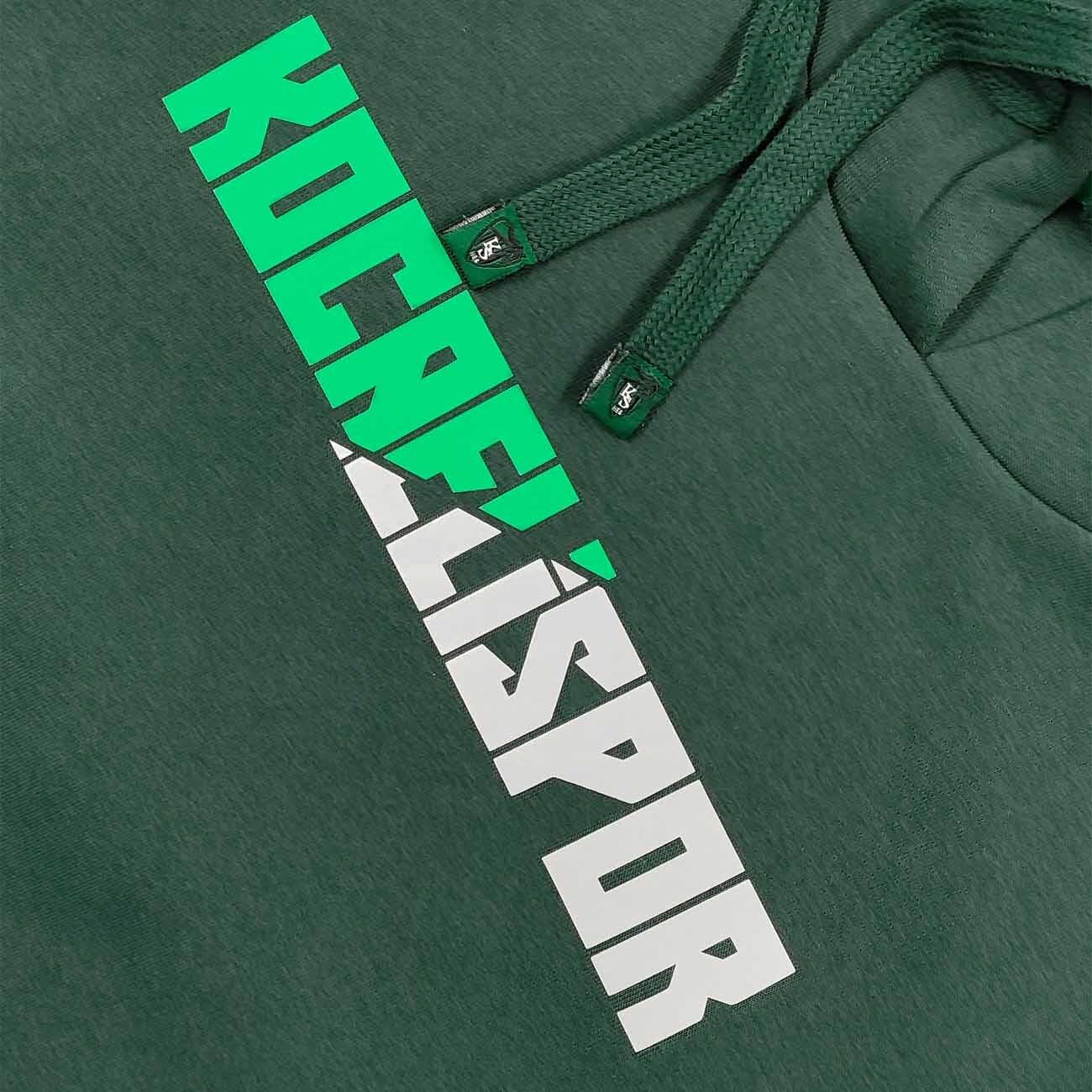 Kocaelispor 25/26 Lisanslı Kapüşonlu Sweatshirt Yeşil - 3