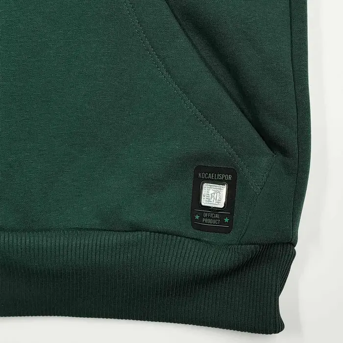 Kocaelispor 25/26 Lisanslı Kapüşonlu Sweatshirt Yeşil - 4