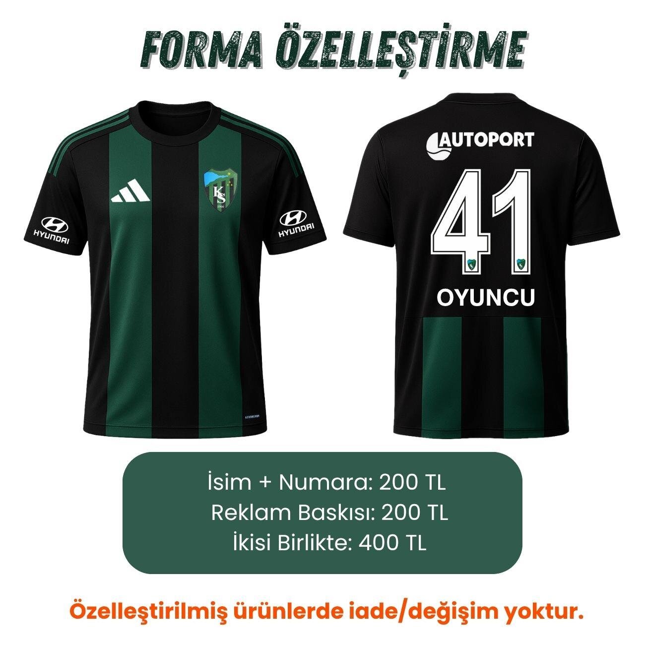 Kocaelispor Adidas 25/26 Sezonu 10 Kasım Özel Forma Çubuklu - 3