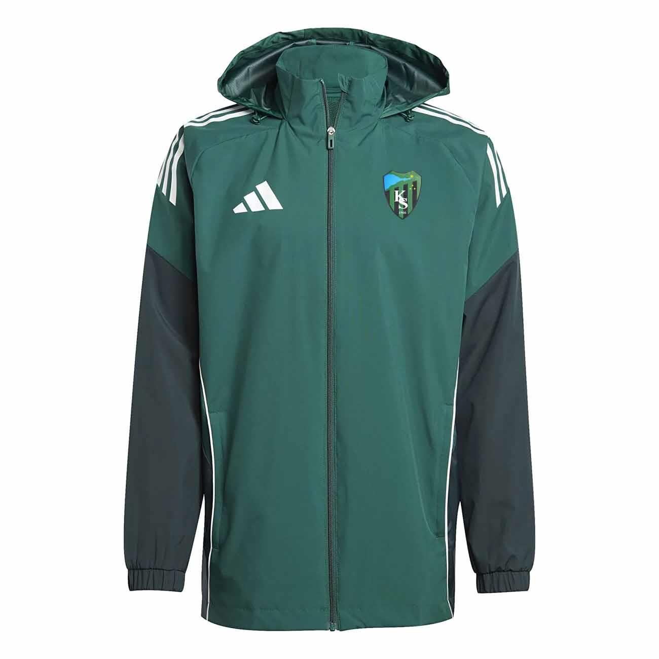 Kocaelispor Adidas JI8936 Antrenman Yağmurluk Yeşil-Siyah - 1