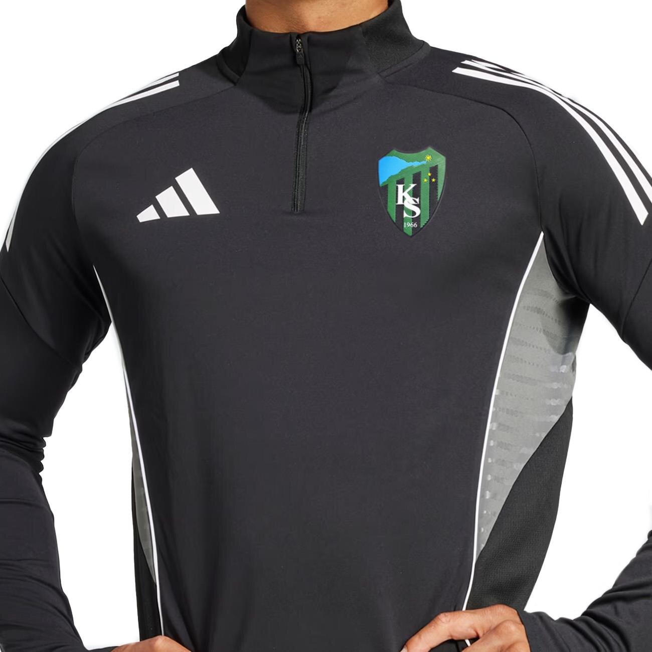 Kocaelispor Adidas JJ1515 Antrenman Eşofman Üstü Siyah-Beyaz - 5