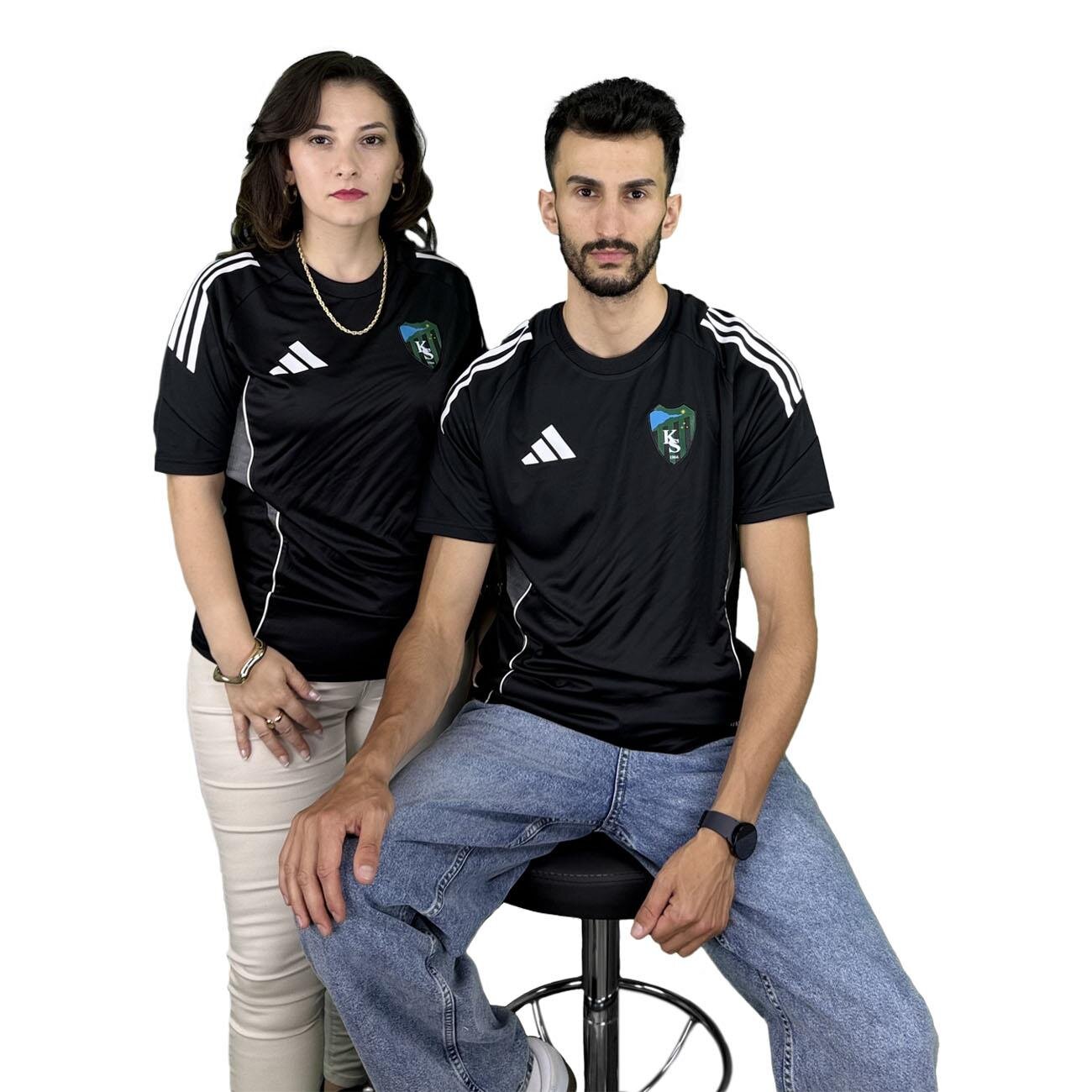 Kocaelispor Adidas JJ1518 Antrenman Tişört Siyah-Beyaz - 5