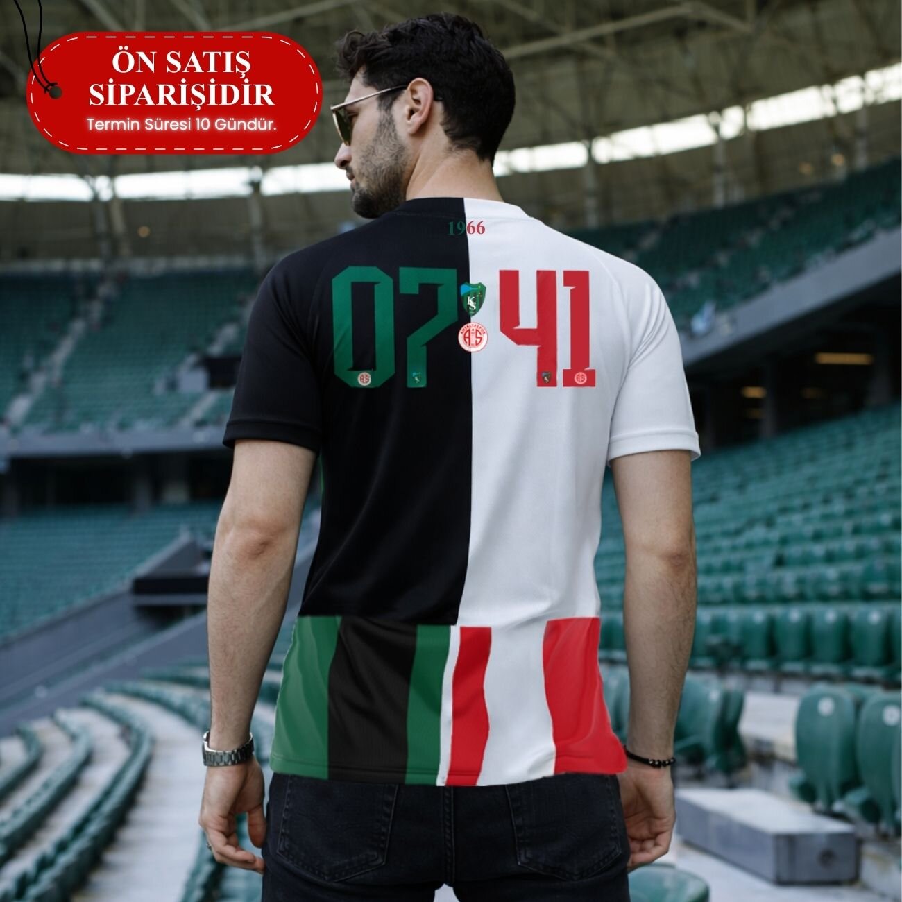 Kocaelispor-Antalyaspor 25/26 Sezonu Kardeşlik Forması Yeşil-Kırmızı - 4