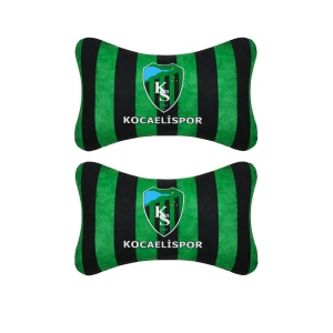 Kocaelispor Lisanslı 2'li Oto Yastığı Yeşil-Siyah - Kocaelispor