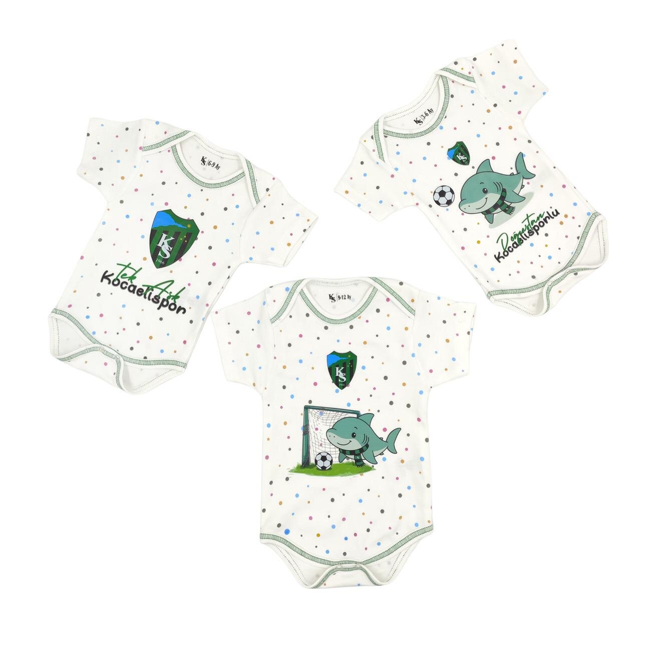 Kocaelispor Lisanslı 3'Lü Zıbın Set Beyaz - 1