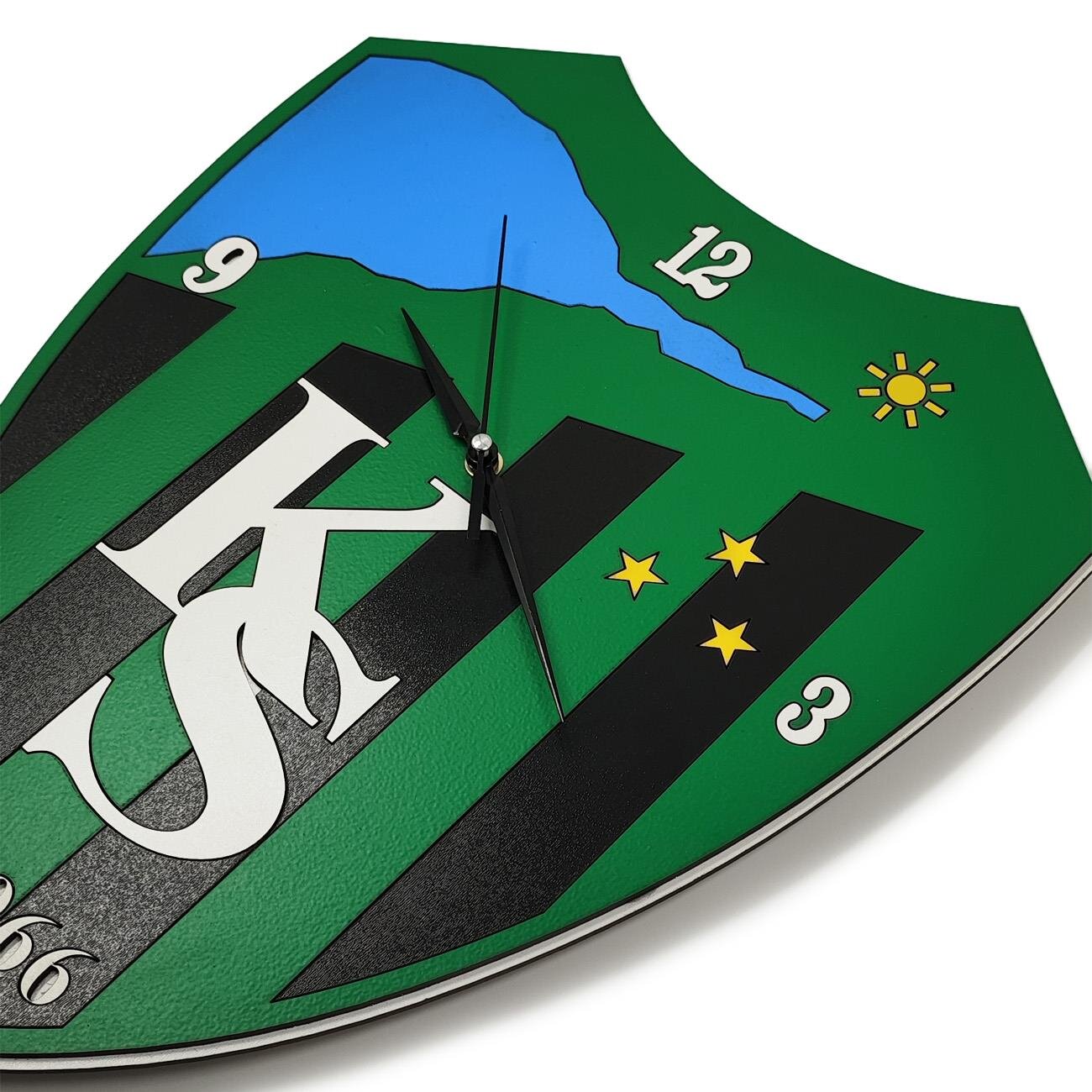 Kocaelispor Lisanslı Logo Duvar Saati Yeşil-Siyah - 2