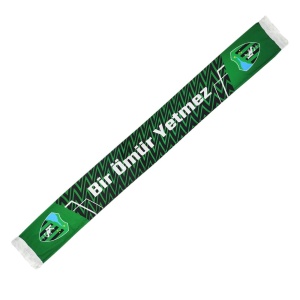 Kocaelispor Lisanslı Bir Ömür Yetmez Şal Atkı Yeşil-Siyah 