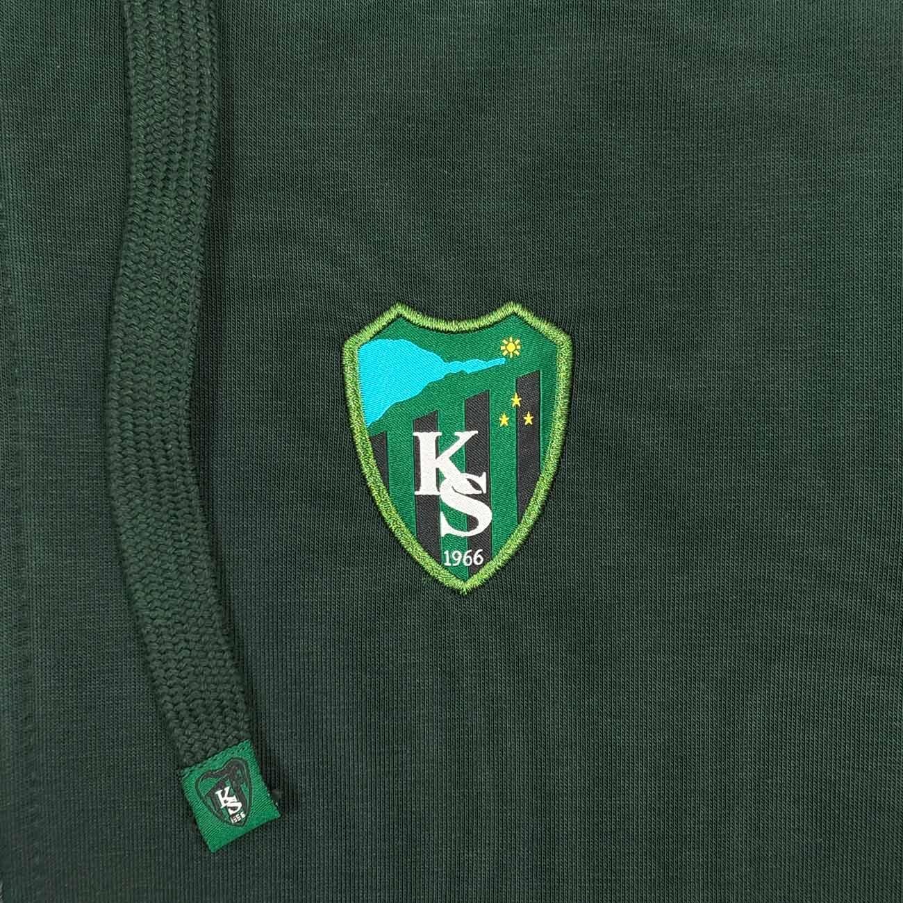 Kocaelispor Lisanslı Çocuk Fermuarlı Kapüşonlu Sweat Yeşil - 5