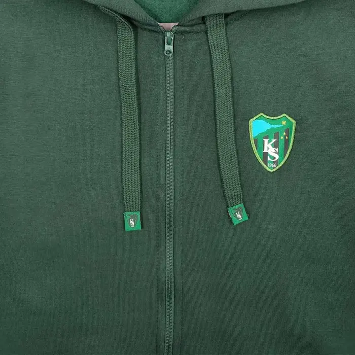 Kocaelispor Lisanslı Çocuk Fermuarlı Kapüşonlu Sweat Yeşil - 5