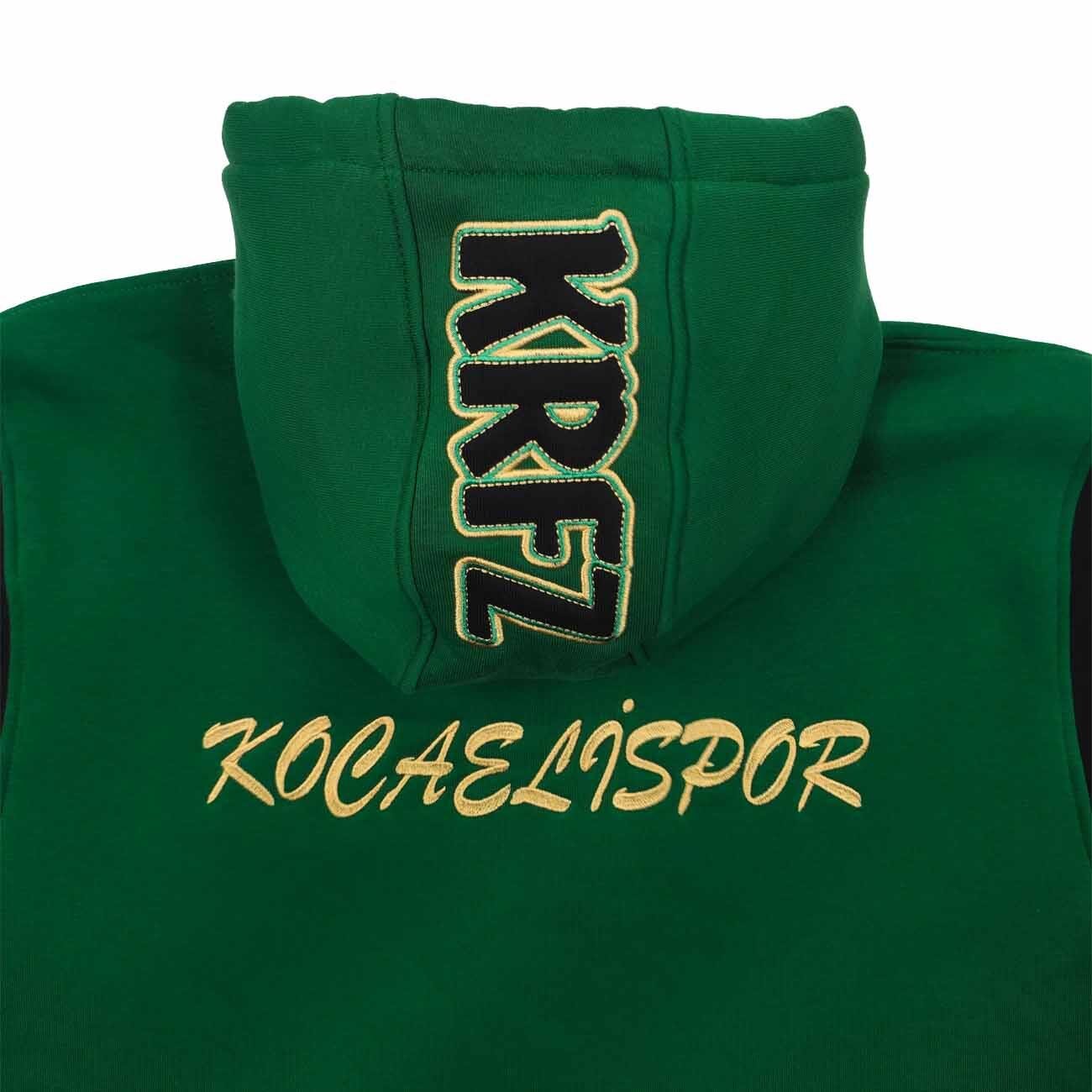 Kocaelispor Lisanslı Çocuk Kapüşonlu Sweatshirt Yeşil - 5