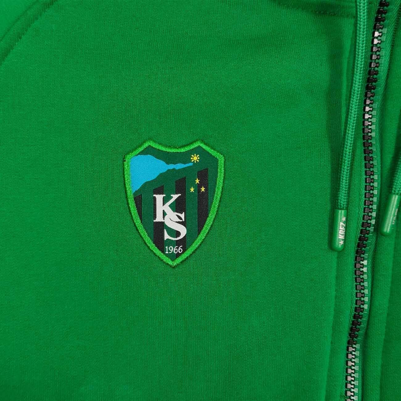 Kocaelispor Lisanslı Fermuarlı Çocuk Sweatshirt Yeşil - 4