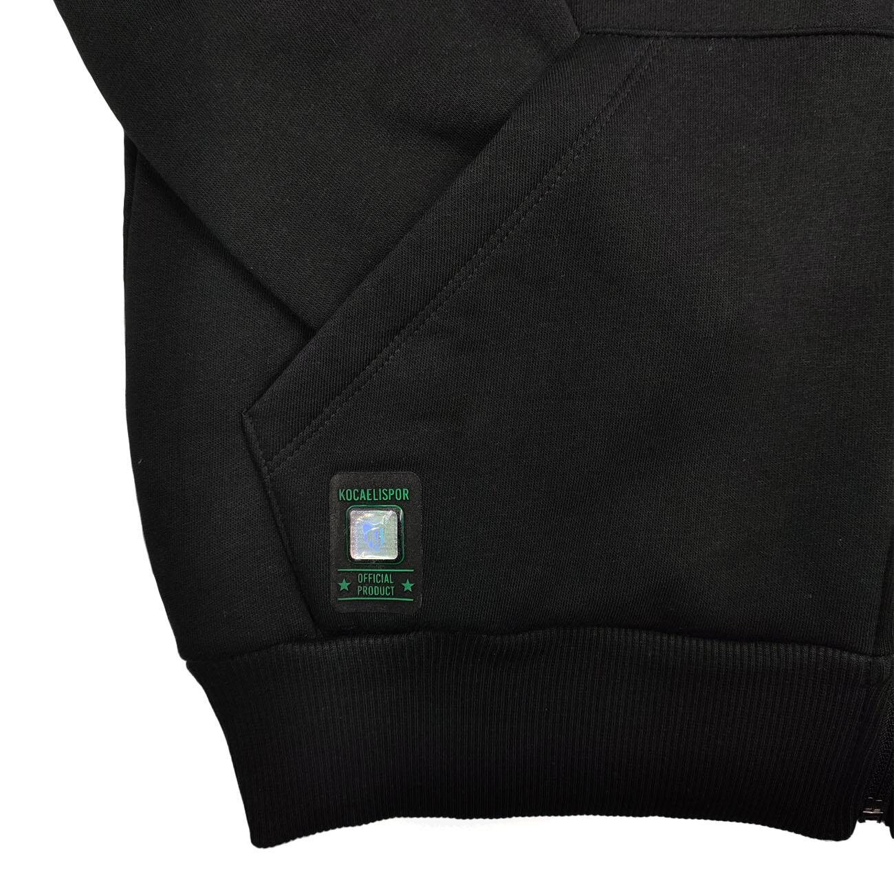 Kocaelispor Lisanslı Fermuarlı Kapüşonlu Sweat Siyah - 6