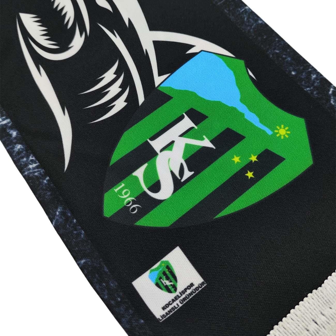 Kocaelispor Lisanslı Heryerdeyiz Şal Atkı Yeşil-Siyah - 4