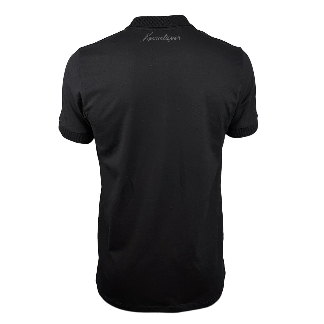 Kocaelispor Lisanslı Polo Yaka Gümüş Arma Siyah T-Shirt - 3