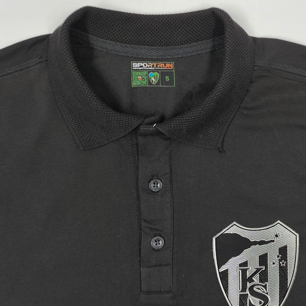Kocaelispor Lisanslı Polo Yaka Gümüş Arma Siyah T-Shirt - 4