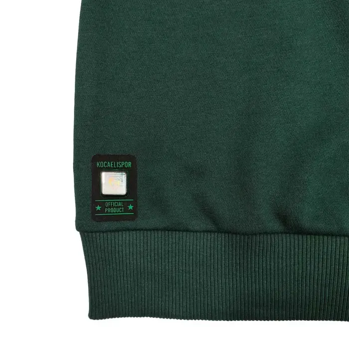 Kocaelispor Lisanslı Sıfır Yaka Sweatshirt Yeşil - 4