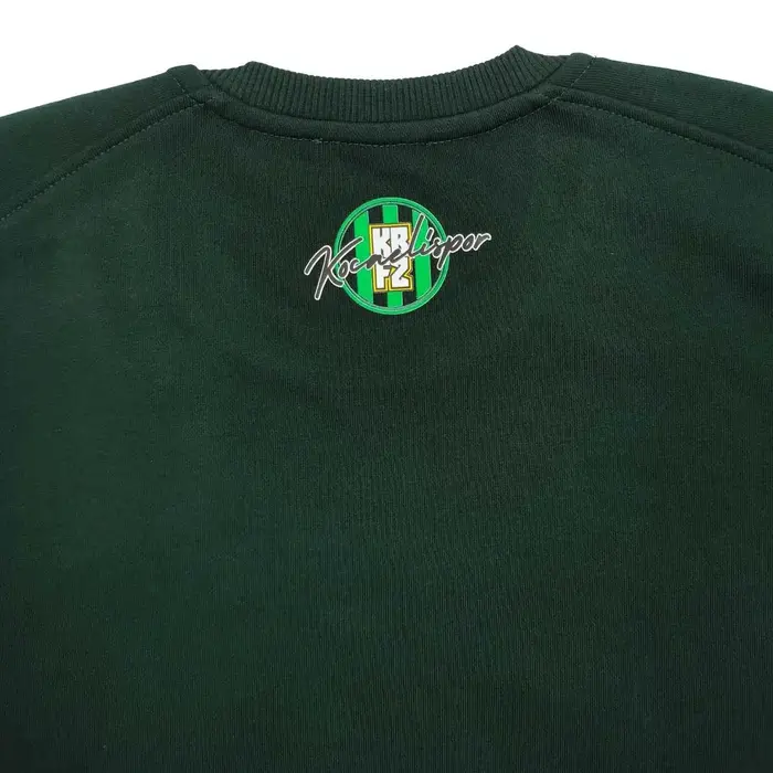 Kocaelispor Lisanslı Sıfır Yaka Sweatshirt Yeşil - 5