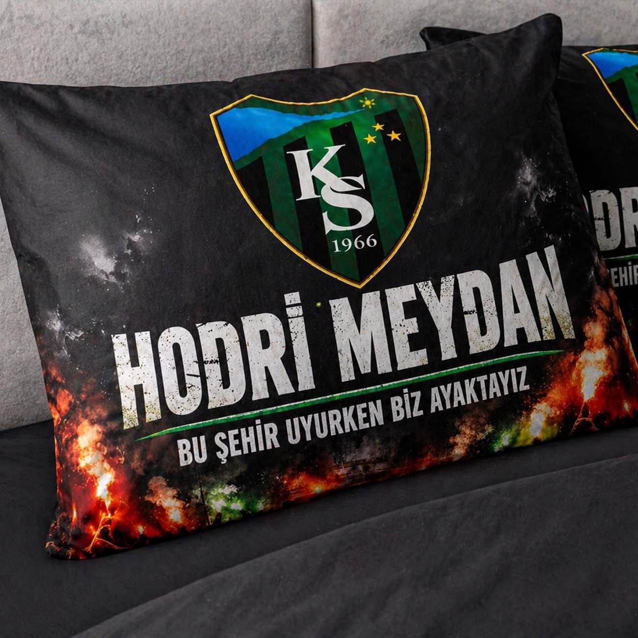 Kocaelispor Lisanslı Taraftar Çift Kişilik Nevresim Takımı Siyah - 2