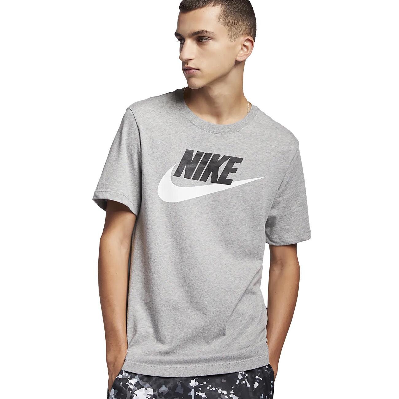 Nike AR5004 M Nsw Tee Icon Futura Tişört Gri - 1