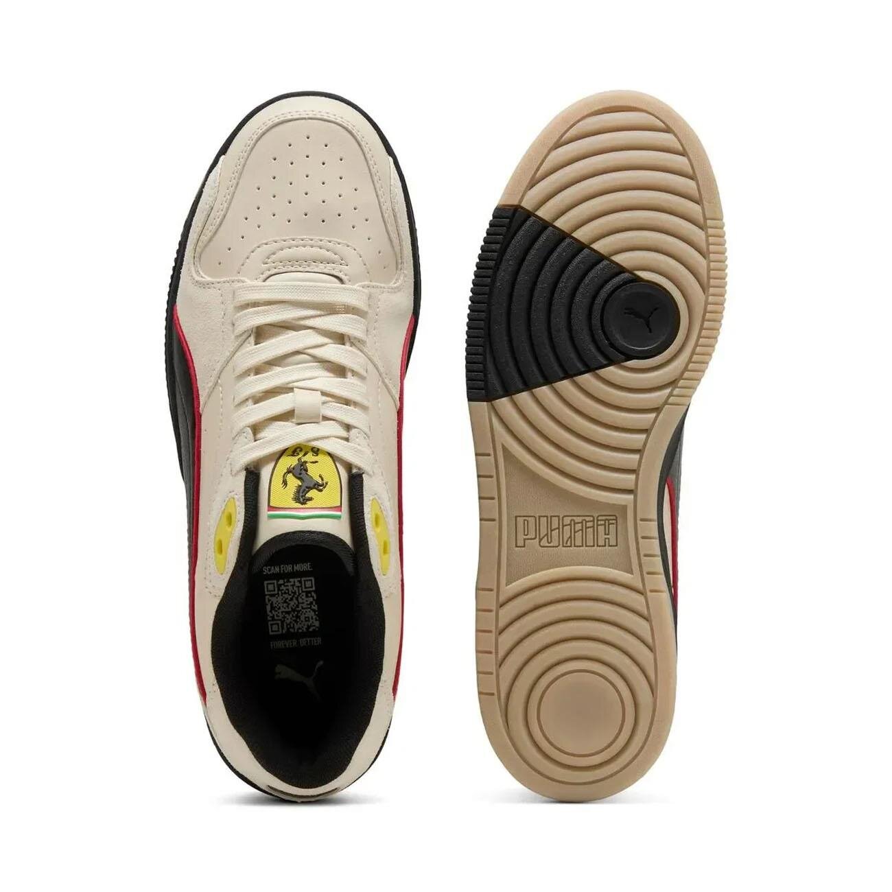 Puma 308912 Ferrari RBD Break Low Spor Ayakkabı Bej - 5