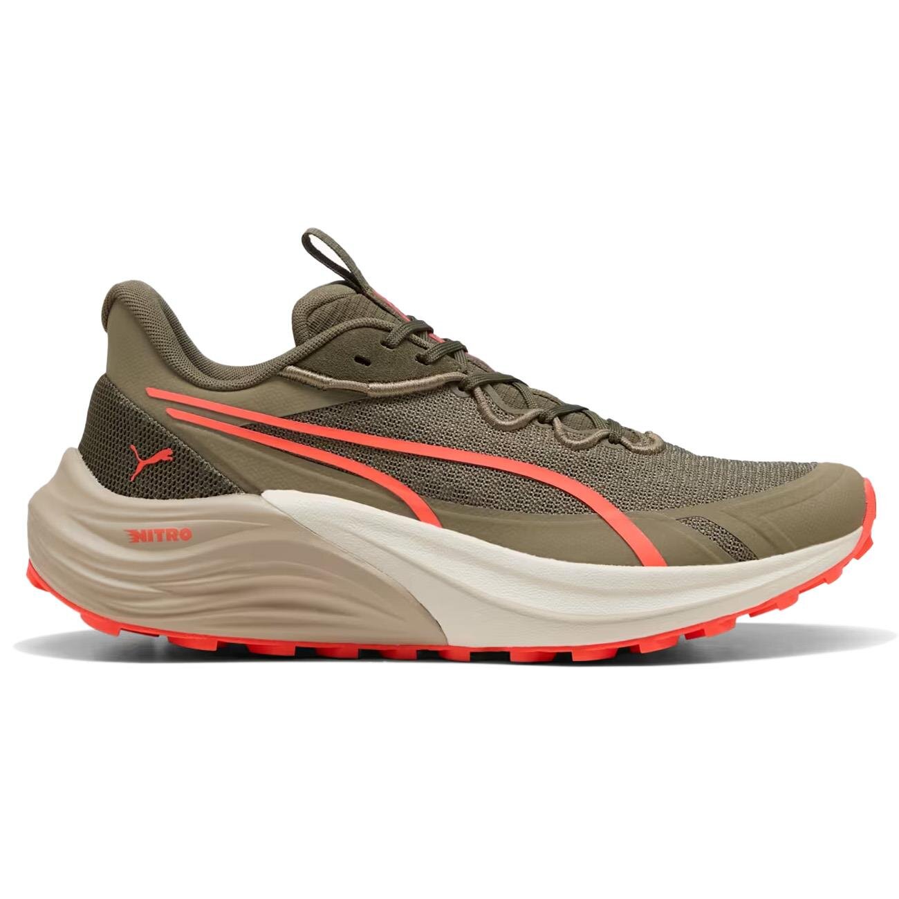 Puma 310791 Electrify Nitro 4 Trail Spor Ayakkabı Yeşil-Kırmızı - 1