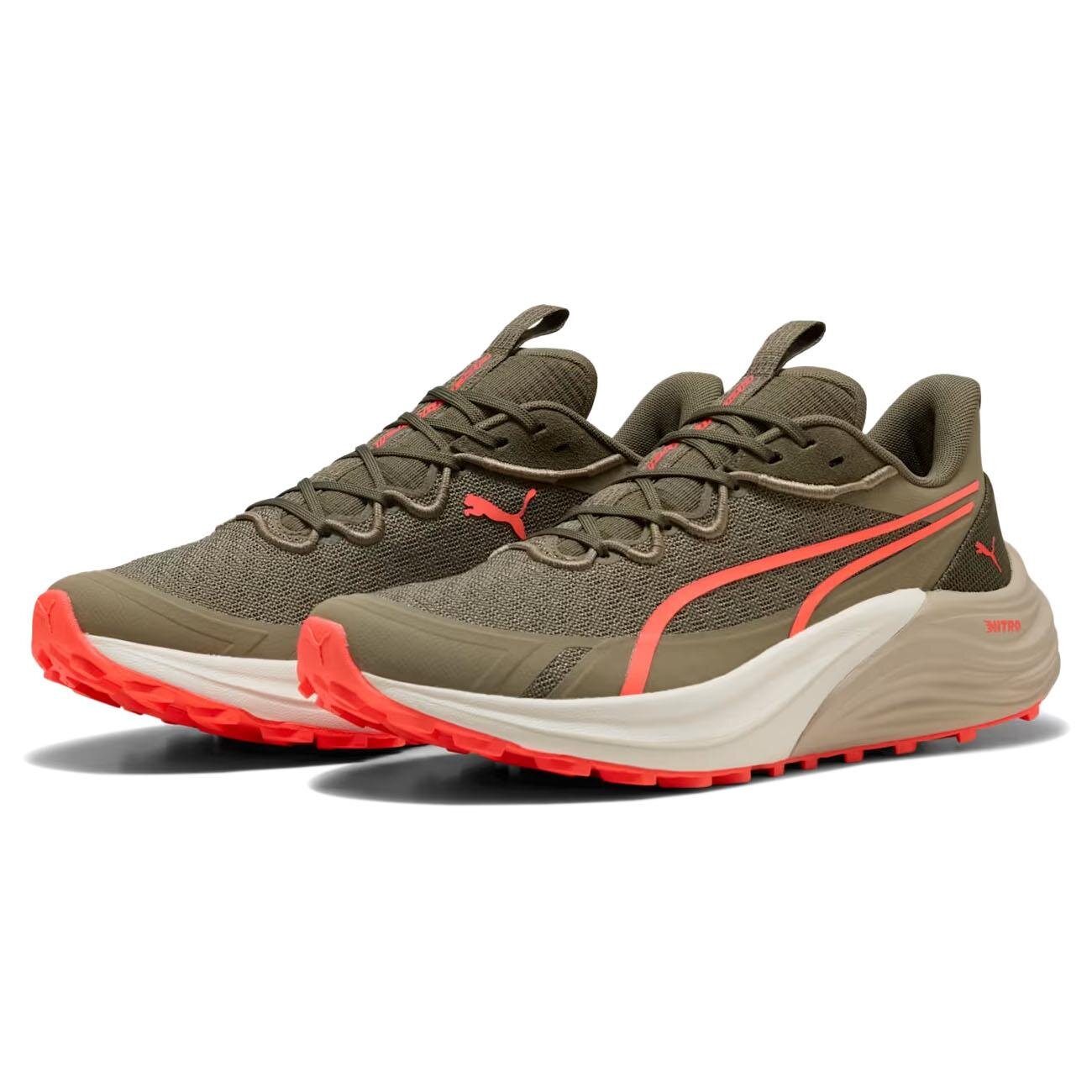 Puma 310791 Electrify Nitro 4 Trail Spor Ayakkabı Yeşil-Kırmızı - 2