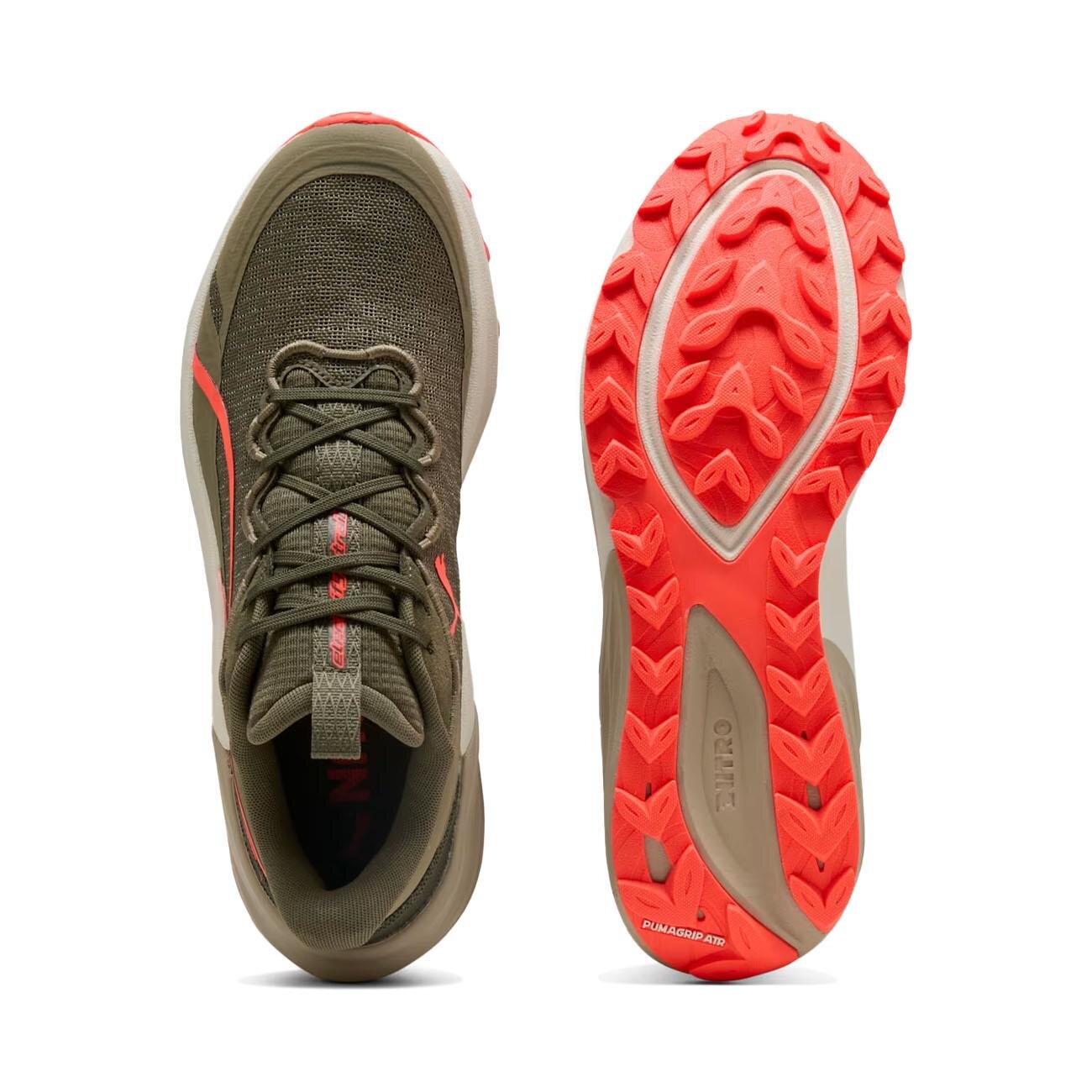 Puma 310791 Electrify Nitro 4 Trail Spor Ayakkabı Yeşil-Kırmızı - 5
