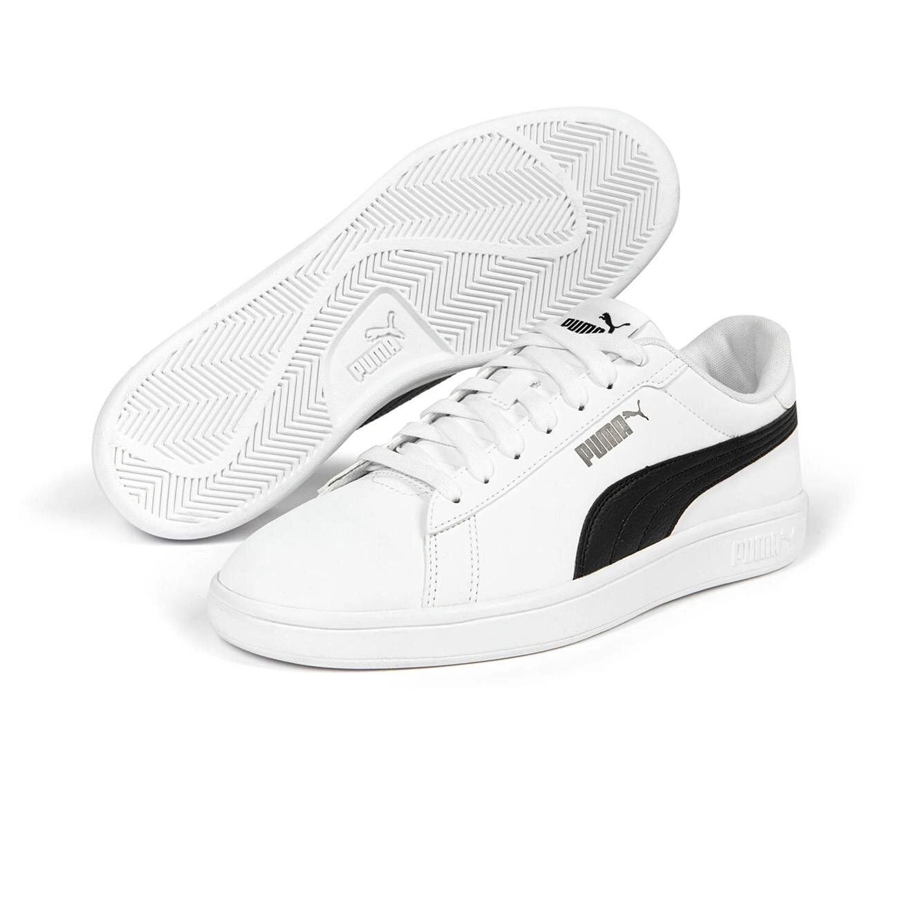 Puma 392336 Smash 3.0 Buck Spor Ayakkabı Beyaz-Siyah - 3