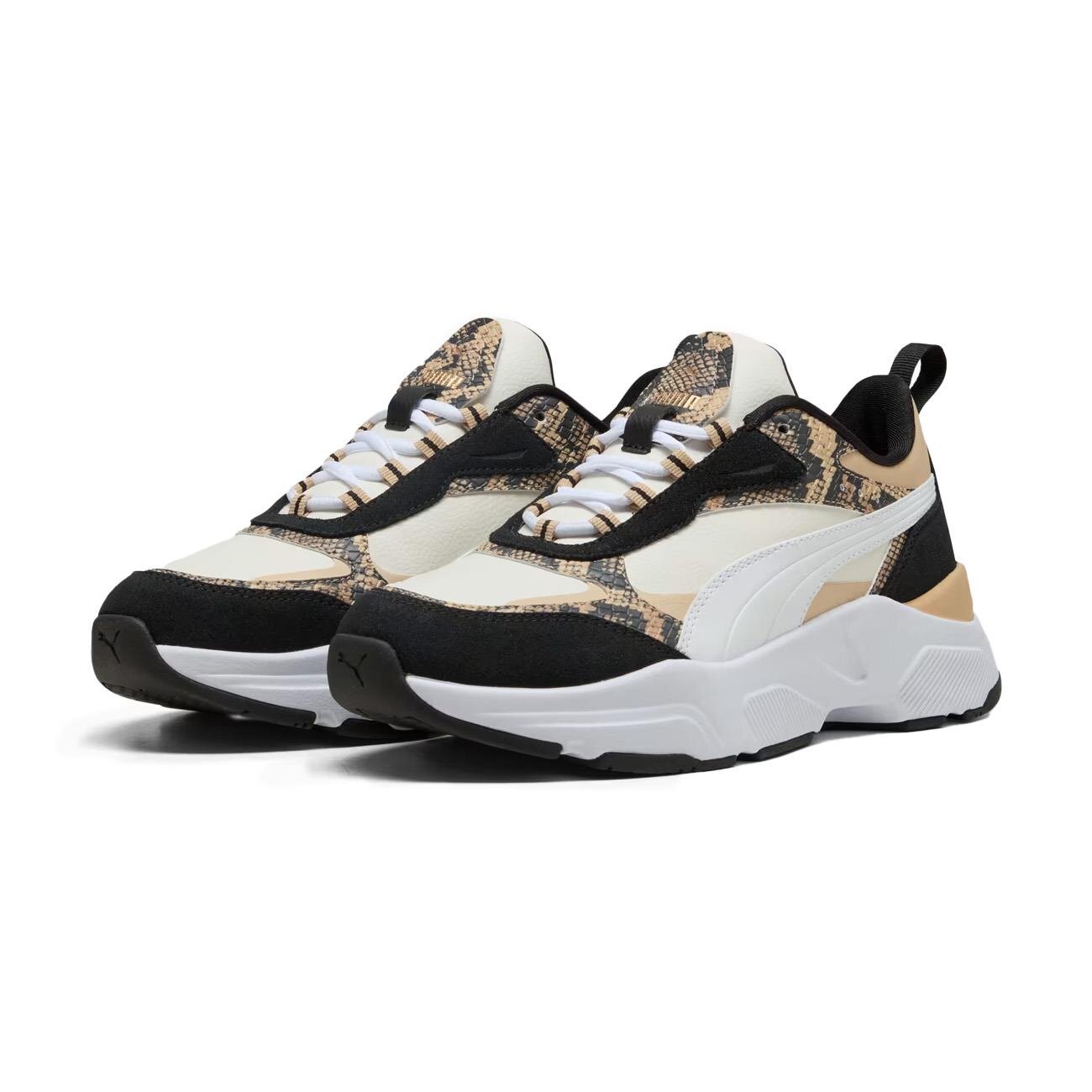 Puma 400693 Cassia Snake Chic Spor Ayakkabı Krem - 3