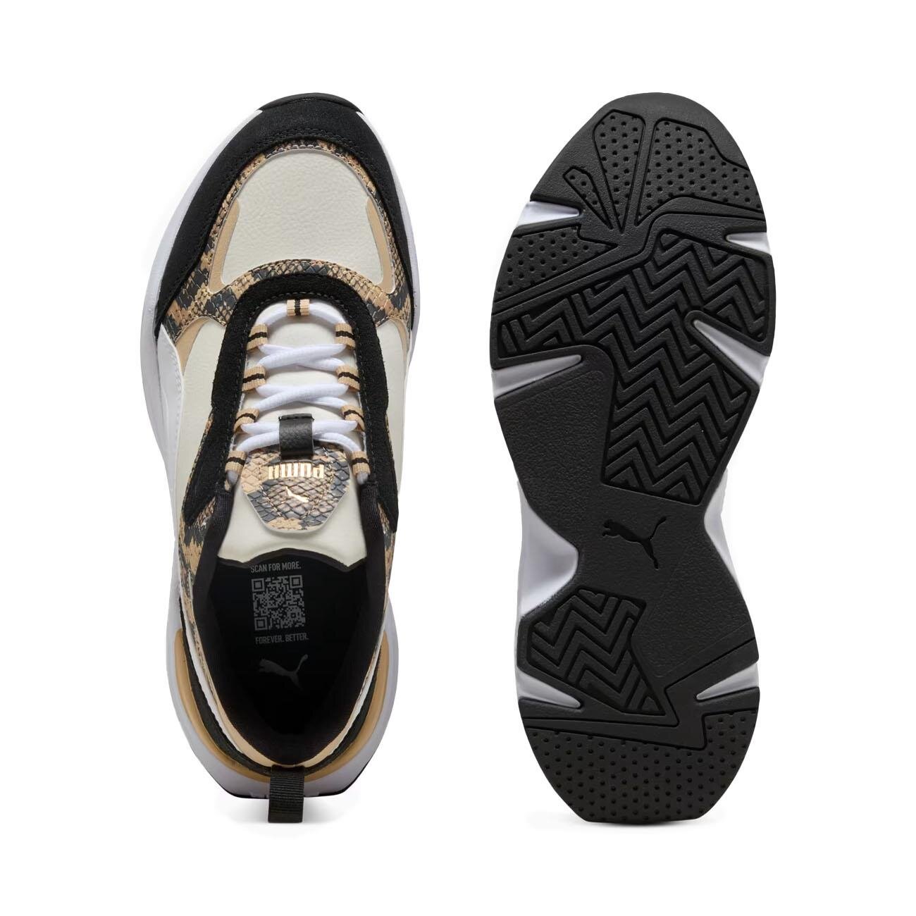 Puma 400693 Cassia Snake Chic Spor Ayakkabı Krem - 5