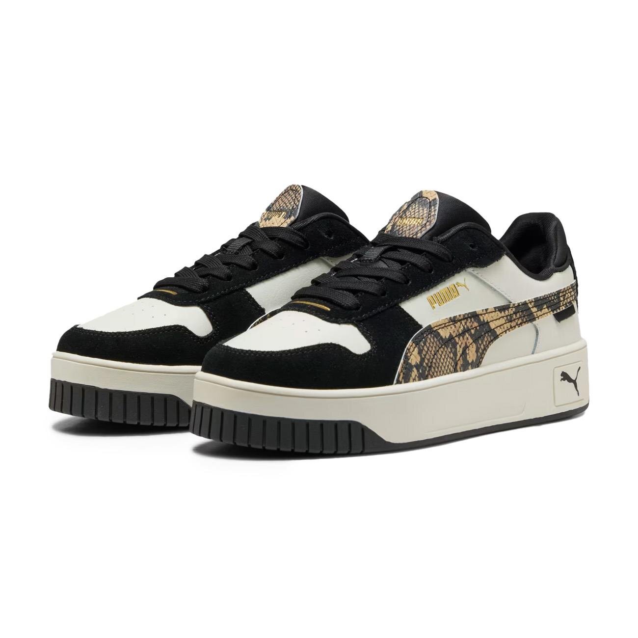 Puma 401611 Carina Street Snake Chic Spor Ayakkabı Gri-Siyah - 3