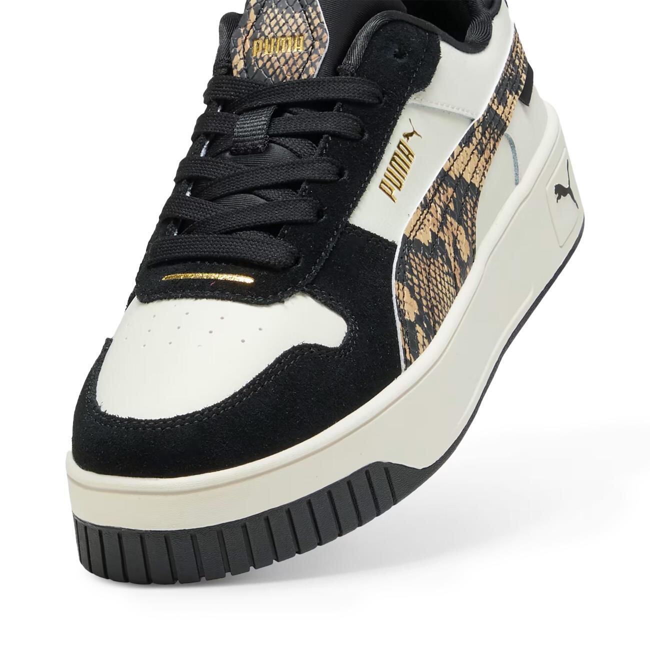 Puma 401611 Carina Street Snake Chic Spor Ayakkabı Gri-Siyah - 4