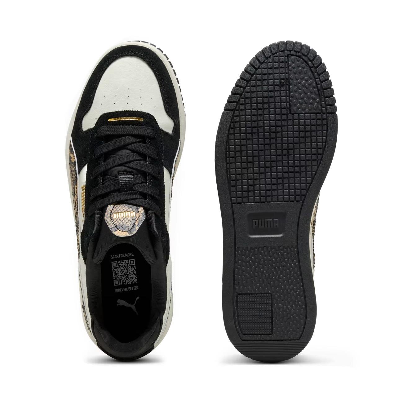 Puma 401611 Carina Street Snake Chic Spor Ayakkabı Gri-Siyah - 5