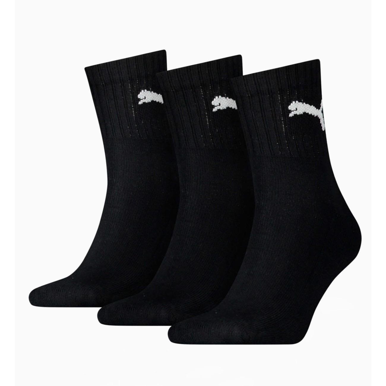 Puma 906110 Short Crew 3P Çorap Siyah - 1