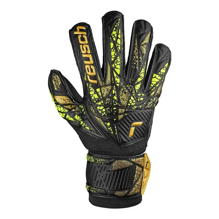 Reusch 5470710 Attrakr Infinity Finger Support Kaleci Eldivenleri Siyah-Sarı - 3